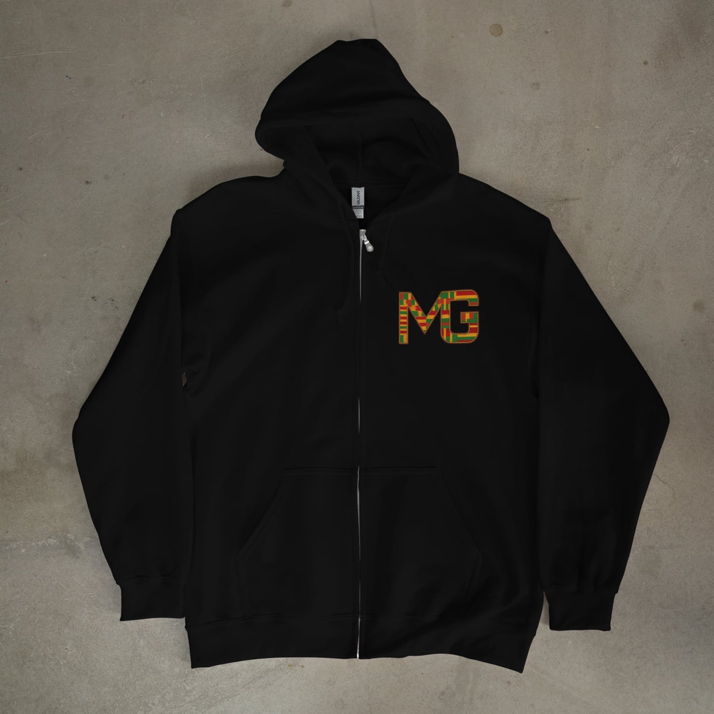 The Moore Gainz Kente Zip Up Hoodie