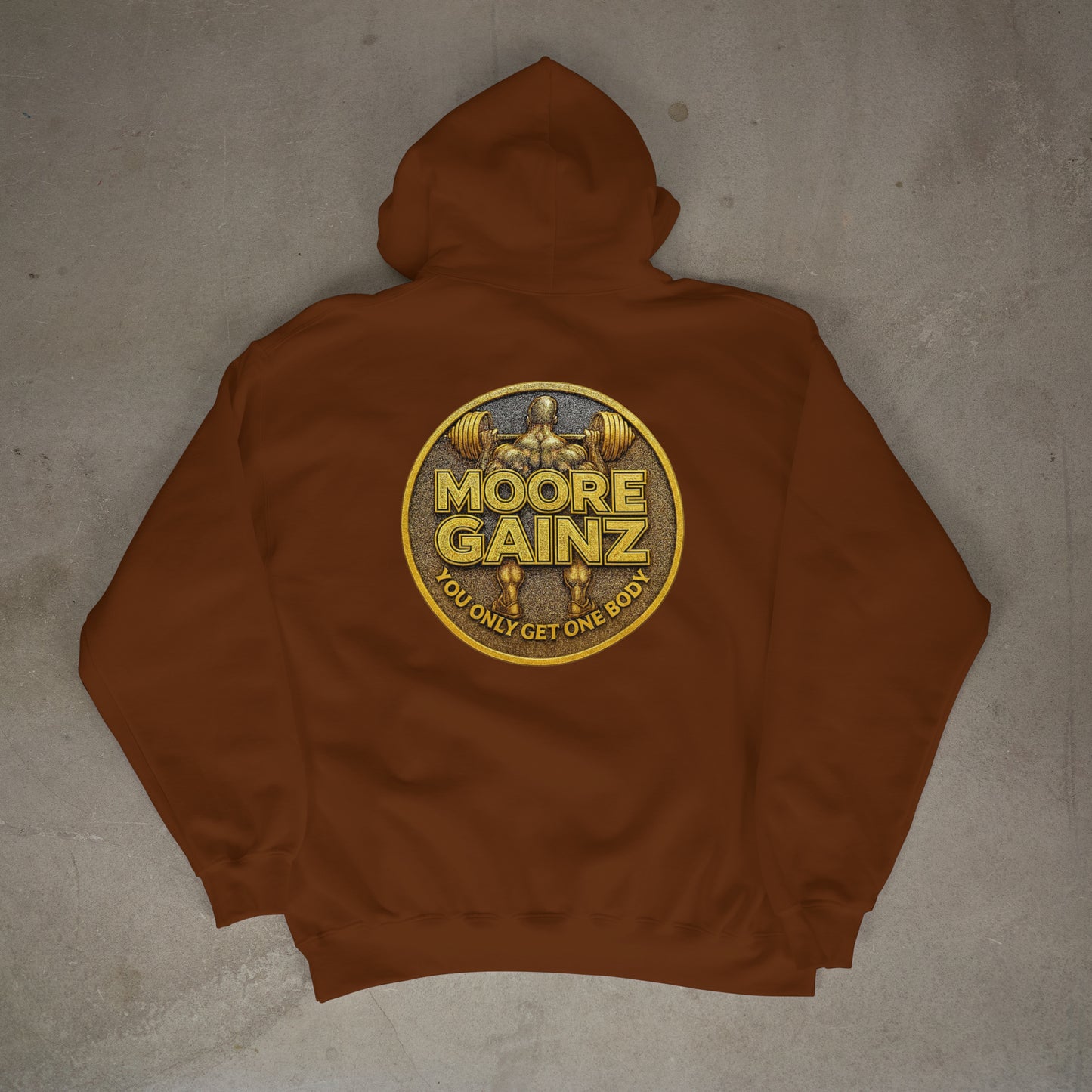 The Moore Gainz Gold Hoodie