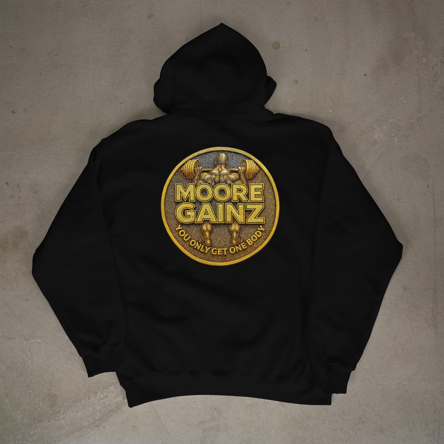 The Moore Gainz Gold Hoodie