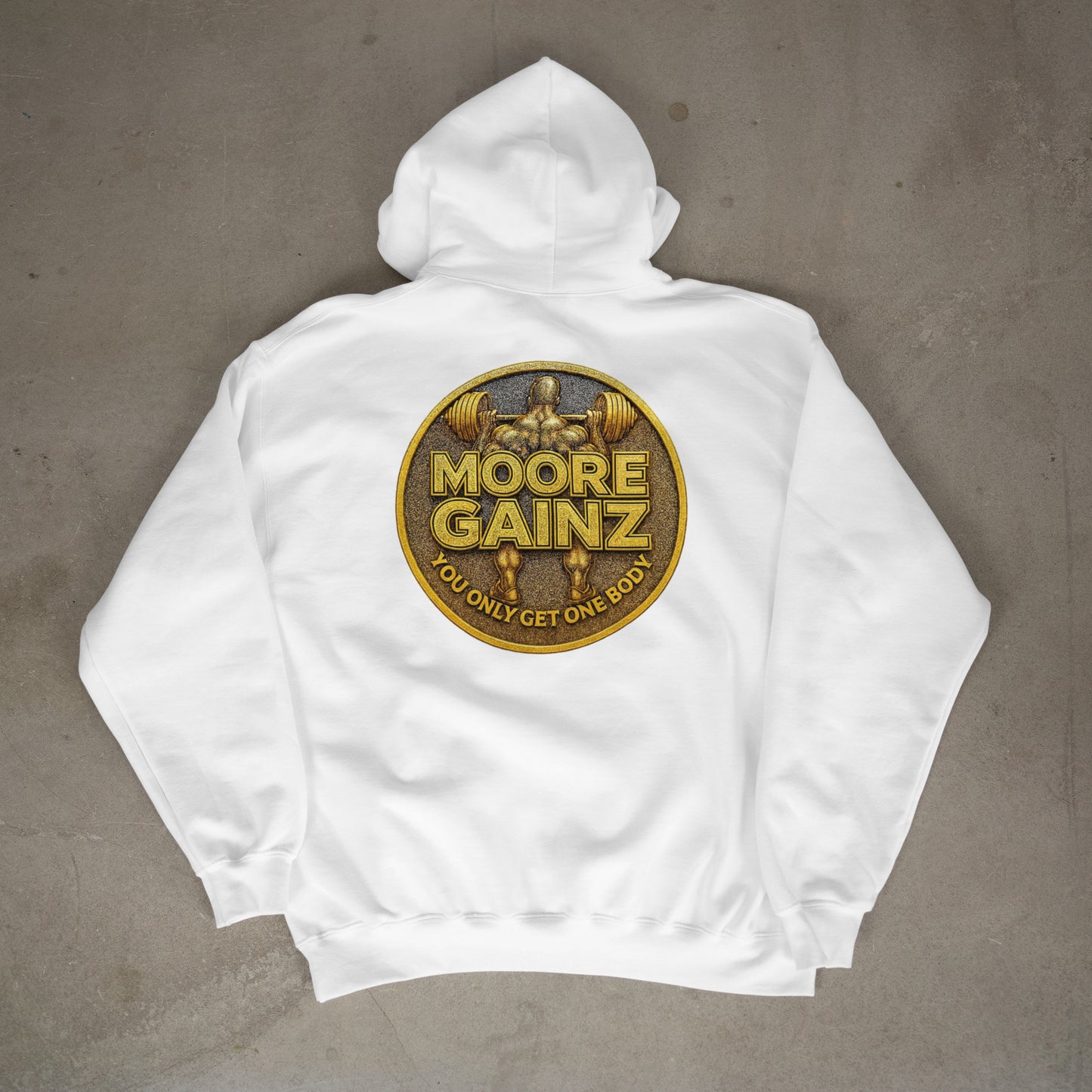 The Moore Gainz Gold Hoodie