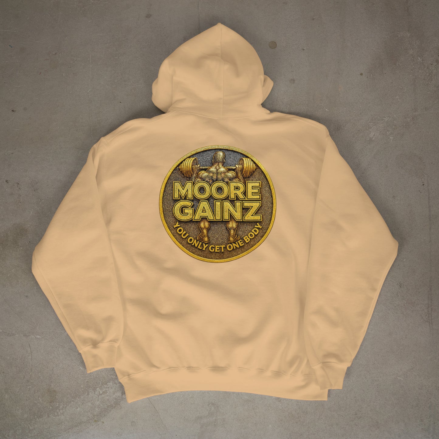 The Moore Gainz Gold Hoodie