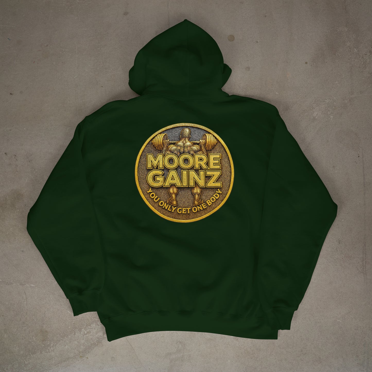 The Moore Gainz Gold Hoodie