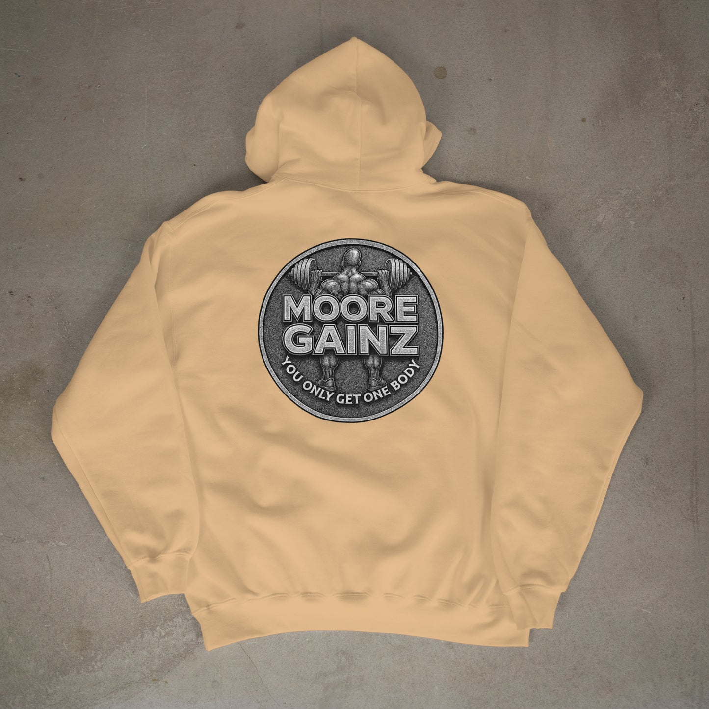 The Moore Gainz Silver Hoodie
