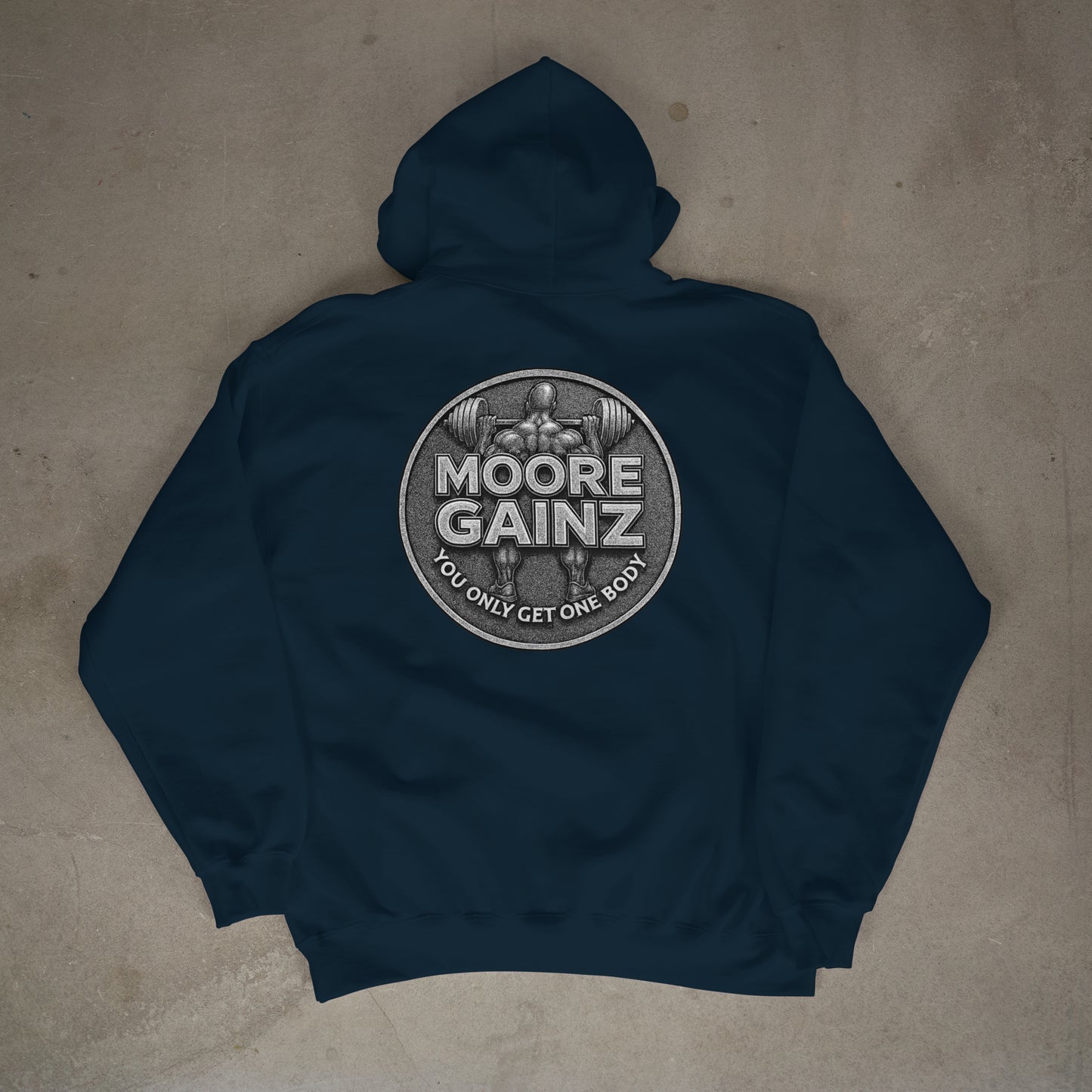 The Moore Gainz Silver Hoodie