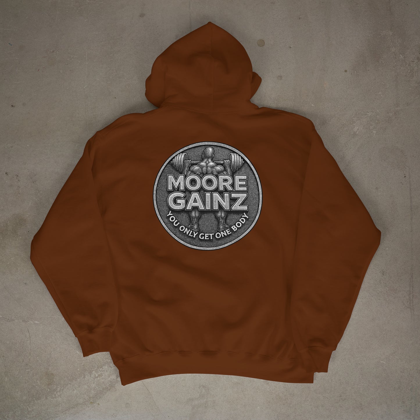 The Moore Gainz Silver Hoodie