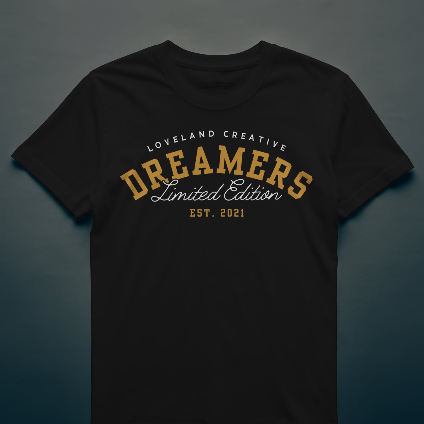 DREAMERS Signature T-Shirt (Gold & White)