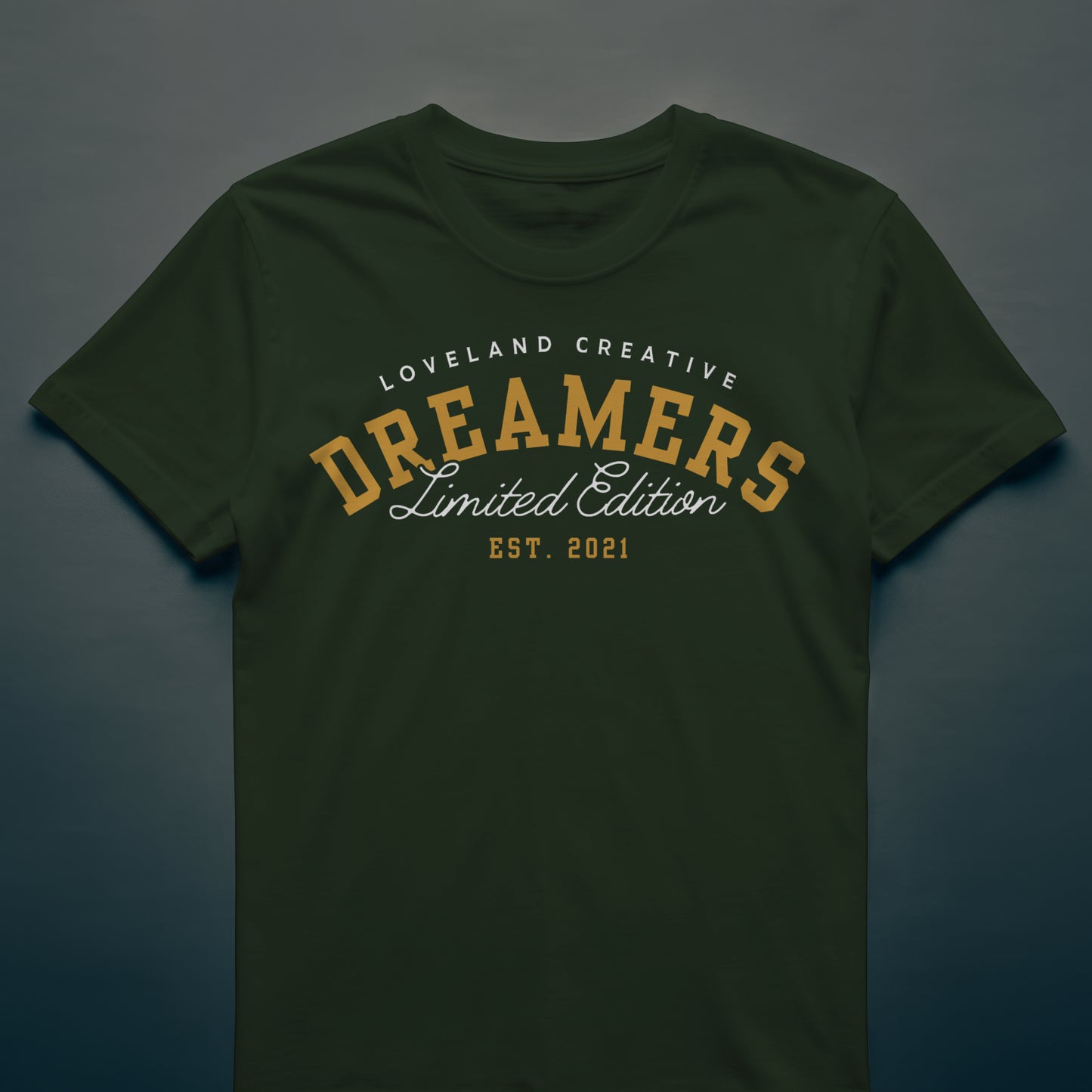 DREAMERS Signature T-Shirt (Gold & White)
