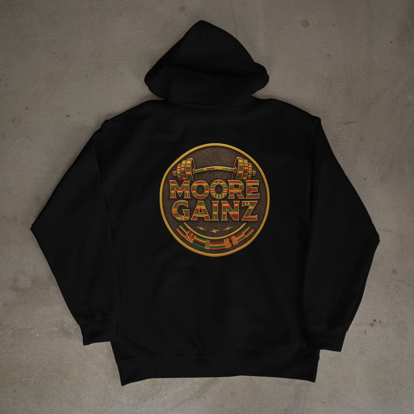 The Moore Gainz Kente Zip Up Hoodie
